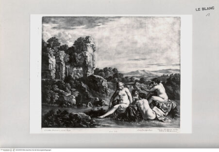 Vorderseite von Landesbildstelle Rheinland [http://creativecommons.org/publicdomain/mark/1.0/] Badende Nymphen in Ruinenlandschaft - , bh520995. Foto.