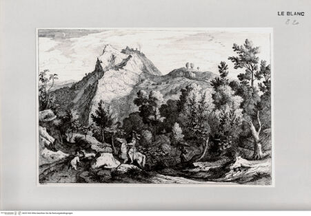 Vorderseite von unbekannt [http://creativecommons.org/publicdomain/mark/1.0/] Italienische LandschaftenLandschaft bei Civitella mit Reiter - , bh521002. Foto.