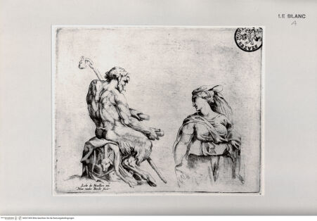 Vorderseite von Landesbildstelle Rheinland [http://creativecommons.org/publicdomain/mark/1.0/] Satyr im Gespräch mit einer Frau - , bh521009. Foto.