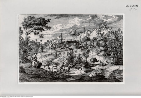 Vorderseite von unbekannt [http://creativecommons.org/publicdomain/mark/1.0/] Italienische LandschaftenLandschaft bei Olevano Romano - , bh521012. Foto.