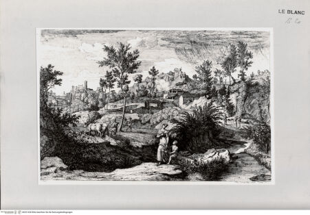 Vorderseite von unbekannt [http://creativecommons.org/publicdomain/mark/1.0/] Italienische LandschaftenBei Olevano mit Ziegelhütten von der Serpentara - , bh521028. Foto.