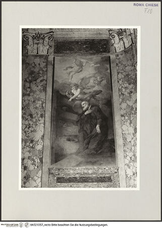 Vorderseite von Sopr. BAS ROMA [https://www.deutsche-digitale-bibliothek.de/content/lizenzen/rv-ez/] Der heilige Filippo Neri mit Märtyrergräbern - , bh521057_recto. Foto.