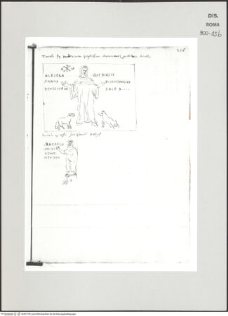 Vorderseite von Biblioteca Apostolica Vaticana [https://www.deutsche-digitale-bibliothek.de/content/lizenzen/rv-ez/] Codex Peiresc (Menestrier) nach dem Aantekenboekje des Philips van WingheGrabplatte, Relief mit Hirten - , bh521109_recto. Foto.