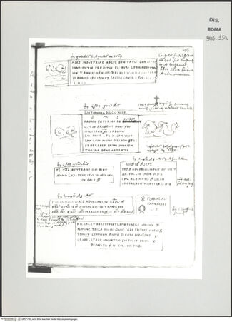 Vorderseite von Biblioteca Apostolica Vaticana [https://www.deutsche-digitale-bibliothek.de/content/lizenzen/rv-ez/] Codex Peiresc (Menestrier) nach dem Aantekenboekje des Philips van WingheGrabinschriften - , bh521155_recto. Foto.