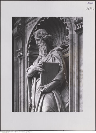 Vorderseite von ICCD [https://www.deutsche-digitale-bibliothek.de/content/lizenzen/rv-ez/] WandaltarDer Apostel Bartholomäus - Detail: Oberkörper von rechts, bh521704_recto. Foto.