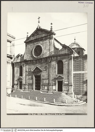 Vorderseite von Alinari [https://www.deutsche-digitale-bibliothek.de/content/lizenzen/rv-ez/] Santa Maria del PopoloFassade - Fassade, bh522396_recto. Foto.