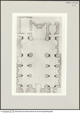 Vorderseite von Bibliotheca Hertziana [https://www.deutsche-digitale-bibliothek.de/content/lizenzen/rv-ez/] San Rocco all'Augusteo  - Grundriss, bh522545_recto. Foto.