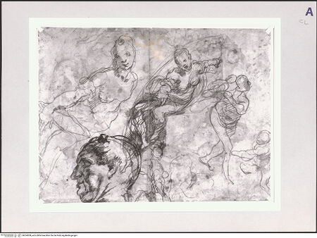 Vorderseite von J. Paul Getty Museum [https://www.deutsche-digitale-bibliothek.de/content/lizenzen/rv-ez/] Figurenstudien - , bh524500_recto. Foto.