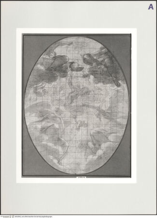 Vorderseite von Réunion des Musées Nationaux [https://www.deutsche-digitale-bibliothek.de/content/lizenzen/rv-ez/] Studie zu einer Deckendekoration: Christus von Engeln umringt - , bh525052_recto. Foto.