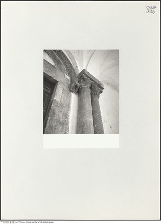 Vorderseite von Bibliotheca Hertziana [https://www.deutsche-digitale-bibliothek.de/content/lizenzen/rv-fz/] Säule und KapitelleRechte Doppelsäule - Oberes Teil und Kapitelle, bh525387_recto. Foto: Schwarz, Heinrich Mathias.