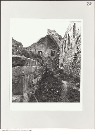 Vorderseite von Bibliotheca Hertziana [https://www.deutsche-digitale-bibliothek.de/content/lizenzen/rv-fz/] Fortezza AngioinaPalast Friedrichs II. - Gewölbe der Nordecke von Südosten, bh526354_recto. Foto: Schwarz, Heinrich Mathias.