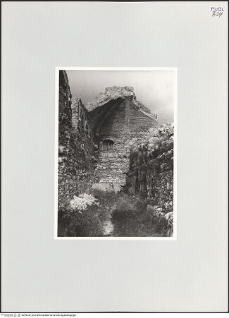 Vorderseite von Bibliotheca Hertziana [https://www.deutsche-digitale-bibliothek.de/content/lizenzen/rv-fz/] Fortezza AngioinaPalast Friedrichs II. - Gewölbe der Nordecke von Südwesten, bh526358_recto. Foto: Schwarz, Heinrich Mathias.