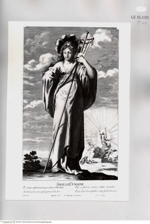 Vorderseite von Istituto Nazionale per la Grafica [http://creativecommons.org/publicdomain/mark/1.0/] Die zwölf SibyllenTafel 10: "Sibille Cumaine" - , bh527077. Foto.