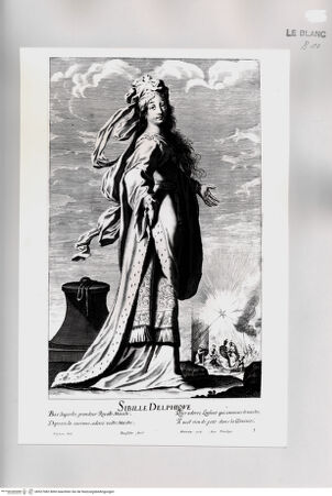 Vorderseite von Istituto Nazionale per la Grafica [http://creativecommons.org/publicdomain/mark/1.0/] Die zwölf SibyllenTafel 5: "Sibille Delphique" - , bh527082. Foto.