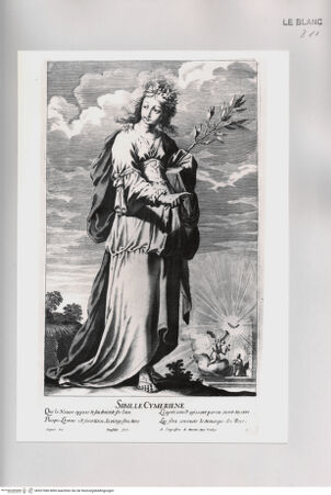 Vorderseite von Istituto Nazionale per la Grafica [http://creativecommons.org/publicdomain/mark/1.0/] Die zwölf SibyllenTafel 1: "Sibille Cymeriene" - , bh527086. Foto.