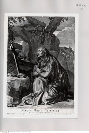 Vorderseite von Istituto Nazionale per la Grafica [http://creativecommons.org/publicdomain/mark/1.0/] Sancta Maria Aegyptiaca - , bh527371. Foto.