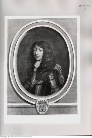 Vorderseite von Istituto Nazionale per la Grafica [http://creativecommons.org/publicdomain/mark/1.0/] Bildnis eines Farnese in Ovalrahmung, mit Wappen - , bh527381. Foto.