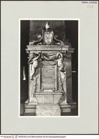 Vorderseite von Sopr. BAS ROMA [https://www.deutsche-digitale-bibliothek.de/content/lizenzen/rv-ez/] Grabmal für Ferdinand van den Eynde - , bh529185_recto. Foto.