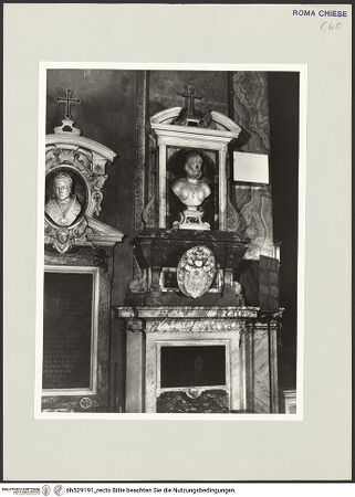 Vorderseite von Sopr. BAS ROMA [https://www.deutsche-digitale-bibliothek.de/content/lizenzen/rv-ez/] Grabmal für Egon Graf von Fürstenberg, gest. 1586 - , bh529191_recto. Foto.