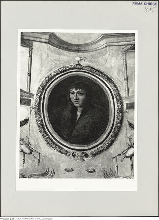 Vorderseite von Sopr. BAS ROMA [https://www.deutsche-digitale-bibliothek.de/content/lizenzen/rv-ez/] KapellenausmalungPorträt des Prokurators Quirin Galler - , bh529213_recto. Foto.