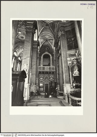 Vorderseite von Sopr. BAS ROMA [https://www.deutsche-digitale-bibliothek.de/content/lizenzen/rv-ez/] Santa Maria dell'Animarechtes Seitenschiff - rechtes Seitenschiff, Blick vom Eingang aus, bh529220_recto. Foto.