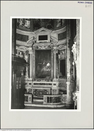 Vorderseite von Sopr. BAS ROMA [https://www.deutsche-digitale-bibliothek.de/content/lizenzen/rv-ez/] Santa Maria dell'AnimaCappella di San Lamberto - 1. Kapelle links, Cappella di San Lamberto, bh529226_recto. Foto.