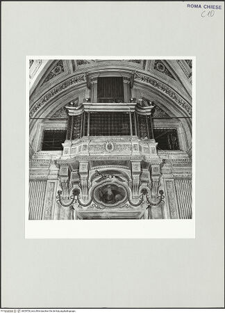 Vorderseite von Sopr. BAS ROMA [https://www.deutsche-digitale-bibliothek.de/content/lizenzen/rv-ez/] Orgelempore - , bh529706_recto. Foto.