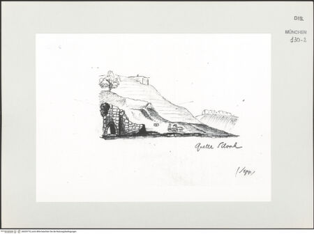 Vorderseite von Bibliotheca Hertziana [https://www.deutsche-digitale-bibliothek.de/content/lizenzen/rv-ez/] Skizzenbuch Vorderasien, Ägypten, PalästinaDie Quelle Siloah - , bh529770_recto. Foto.