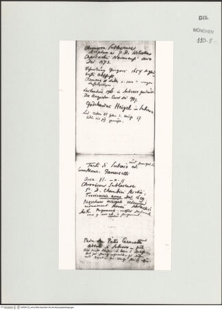 Vorderseite von Bibliotheca Hertziana [https://www.deutsche-digitale-bibliothek.de/content/lizenzen/rv-ez/] Skizzenbuch LatiumZwei Textseiten - Mit Textseite, bh530122_recto. Foto.