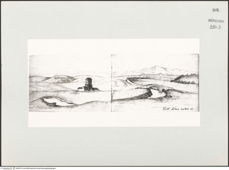 Vorderseite von Bibliotheca Hertziana [https://www.deutsche-digitale-bibliothek.de/content/lizenzen/rv-ez/] Skizzenbuch LatiumAnsicht des Ponte Salaro (Salario) - , bh530147_recto. Foto.