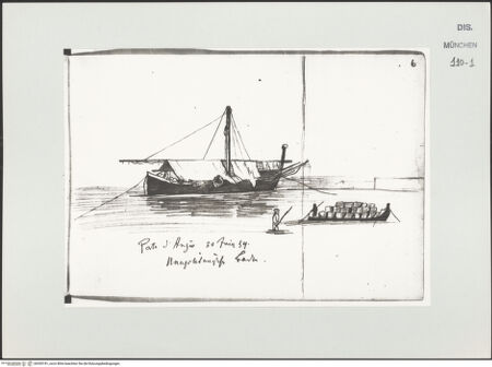 Vorderseite von Bibliotheca Hertziana [https://www.deutsche-digitale-bibliothek.de/content/lizenzen/rv-ez/] Skizzenbuch LatiumPorto d'Anzio - , bh530181_recto. Foto.