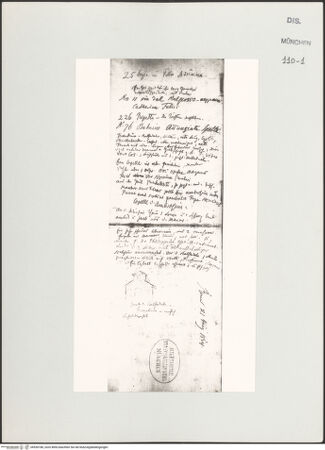 Vorderseite von Bibliotheca Hertziana [https://www.deutsche-digitale-bibliothek.de/content/lizenzen/rv-ez/] Skizzenbuch LatiumZwei Textseiten und Entwurf der Fassade der Dom von Ferentino - , bh530186_recto. Foto.