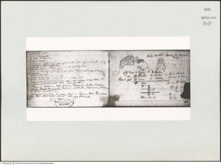 Vorderseite von Bibliotheca Hertziana [https://www.deutsche-digitale-bibliothek.de/content/lizenzen/rv-ez/] Skizzenbuch Capri, SizilienTextseite; Skizze von Capri und Porträt eines Pastors - , bh530190_recto. Foto.