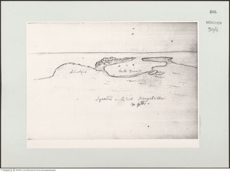 Vorderseite von Bibliotheca Hertziana [https://www.deutsche-digitale-bibliothek.de/content/lizenzen/rv-ez/] Skizzenbuch Capri, SizilienSyrakus, Ansicht der Küste - , bh530201_recto. Foto.