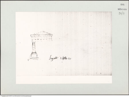 Vorderseite von Bibliotheca Hertziana [https://www.deutsche-digitale-bibliothek.de/content/lizenzen/rv-ez/] Skizzenbuch Capri, SizilienSegesta, Tempel - , bh530214_recto. Foto.