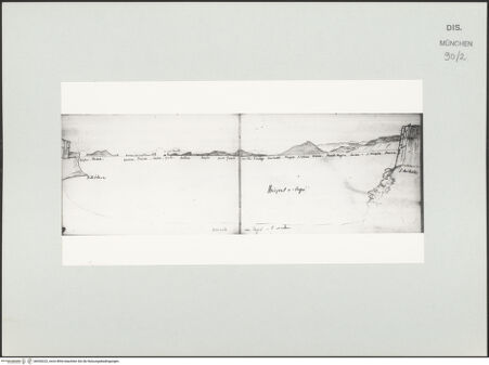 Vorderseite von Bibliotheca Hertziana [https://www.deutsche-digitale-bibliothek.de/content/lizenzen/rv-ez/] Skizzenbuch Capri, SizilienHorizont von Capri - , bh530222_recto. Foto.