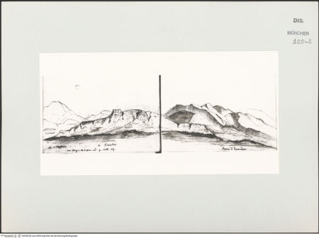 Vorderseite von Bibliotheca Hertziana [https://www.deutsche-digitale-bibliothek.de/content/lizenzen/rv-ez/] Skizzenbuch Latium, KampanienAnsicht der Rocca d'Evandro - , bh530234_recto. Foto.