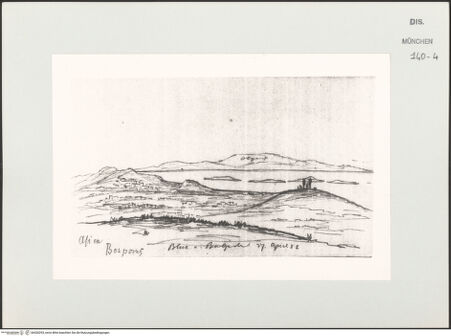 Vorderseite von Bibliotheca Hertziana [https://www.deutsche-digitale-bibliothek.de/content/lizenzen/rv-ez/] Skizzenbuch Vorderasien, Palästina, ZypernAnsicht des Bosporus - , bh530293_recto. Foto.