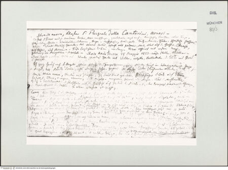 Vorderseite von Bibliotheca Hertziana [https://www.deutsche-digitale-bibliothek.de/content/lizenzen/rv-ez/] Skizzenbuch Latium, Kampanien, CapriTextseite - links, bh530545_recto. Foto.