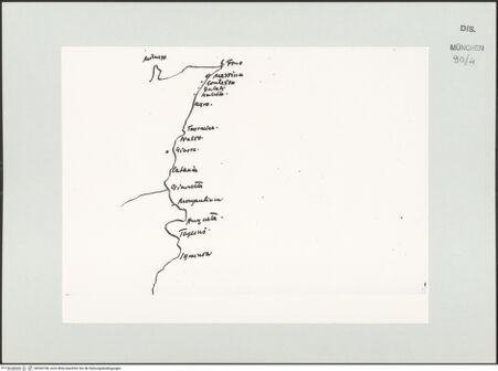 Vorderseite von Bibliotheca Hertziana [https://www.deutsche-digitale-bibliothek.de/content/lizenzen/rv-ez/] Skizzenbuch Capri, SizilienSkizze der sizilianischen Ostküste - , bh530708_recto. Foto.