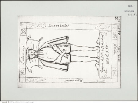 Vorderseite von Bibliotheca Hertziana [https://www.deutsche-digitale-bibliothek.de/content/lizenzen/rv-ez/] Skizzenbuch Latium, RomRoma, Santa Maria in Ara Caeli, Grabplatte des Ludovico Aldobrandi (?), 1575 - , bh530812_recto. Foto.