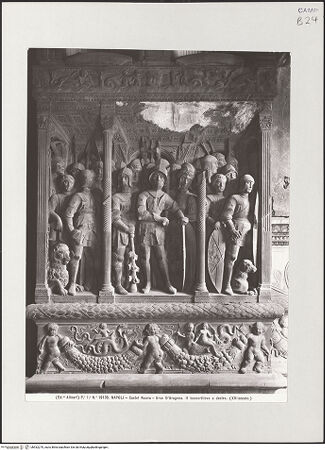 Vorderseite von Alinari [https://www.deutsche-digitale-bibliothek.de/content/lizenzen/rv-ez/] Triumphbogen Alfonsos VAlfons als Anführer der aragonesischen Armee - Gesamtansicht, bh532270_recto. Foto.