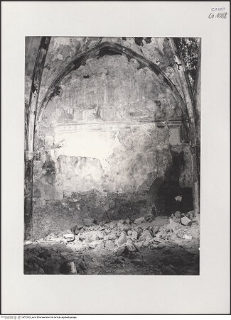 Vorderseite von Pedicini, Luciano [https://www.deutsche-digitale-bibliothek.de/content/lizenzen/rv-ez/] Geschichten von San Ladislao. SinopienHeiliger Ladislaus verehrt die Stephanskrone. Einweihung der Santa Maria Incoronata - Gesamtansicht, bh532463_recto. Foto: Pedicini, Luciano.