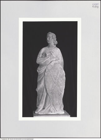 Vorderseite von Sopr. BAS NA [https://www.deutsche-digitale-bibliothek.de/content/lizenzen/rv-ez/] Grabmal der Königin Maria von UngarnSchildhaltender Engel - Engel mit Schild, bh532469_recto. Foto.