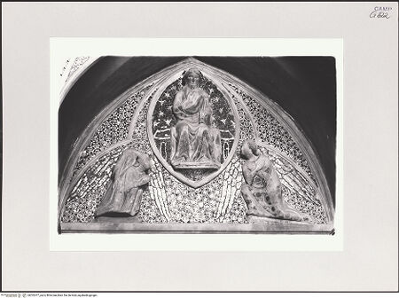 Vorderseite von Pedicini, Luciano [https://www.deutsche-digitale-bibliothek.de/content/lizenzen/rv-fz/] Grabmal der Katharina von Österreich - Innenseite: Thronender Christus mit Engel, bh532477_recto. Foto: Pedicini, Luciano.