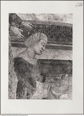 Vorderseite von Pedicini, Luciano [https://www.deutsche-digitale-bibliothek.de/content/lizenzen/rv-ez/] Die sieben Sakramente und der Triumph der KircheSakrament der Taufe - Detail: untere Szene, Hauptgruppe, Figur links, bh532498_recto. Foto: Pedicini, Luciano.