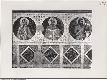 Vorderseite von Pedicini, Luciano [https://www.deutsche-digitale-bibliothek.de/content/lizenzen/rv-ez/] Szenen aus dem Leben des heiligen MartinHeiligen und Madonna - Heilige Onophrius, Nikolaus und Johannes d. T., bh532582_recto. Foto: Pedicini, Luciano.