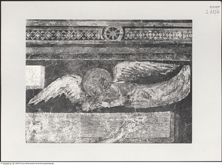 Vorderseite von Pedicini, Luciano [https://www.deutsche-digitale-bibliothek.de/content/lizenzen/rv-ez/] Kreuzigung mit Heiligen Maria, Johannes, Franz von Assisi, Klara und Engeln - Detail: Engel (oben rechts), bh532612_recto. Foto: Pedicini, Luciano.