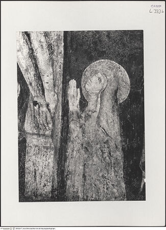 Vorderseite von Pedicini, Luciano [https://www.deutsche-digitale-bibliothek.de/content/lizenzen/rv-ez/] Kreuzigung mit Heiligen Maria, Johannes, Franz von Assisi, Klara und Engeln - Detail: Klara, bh532617_recto. Foto: Pedicini, Luciano.