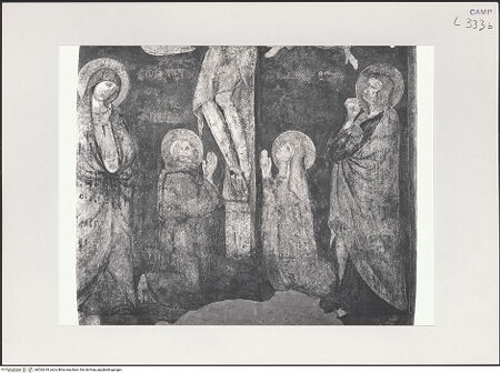 Vorderseite von Pedicini, Luciano [https://www.deutsche-digitale-bibliothek.de/content/lizenzen/rv-ez/] Kreuzigung mit Heiligen Maria, Johannes, Franz von Assisi, Klara und Engeln - Unteres Teil, bh532618_recto. Foto: Pedicini, Luciano.